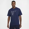 Nike Men's Max90 Loose-fit Basketball Graphic T-shirt In Mnnavy