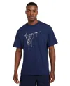 Nike Men's Max90 Loose-fit Basketball Graphic T-shirt In Mnnavy
