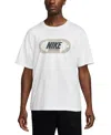 Nike Men's Max90 Relaxed Fit Short Sleeve Logo Graphic Training T-shirt In White