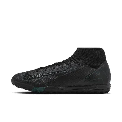 Nike Men's Mercurial Superfly 10 Academy Tf High-top Soccer Shoes In Black/black/deep Jungle