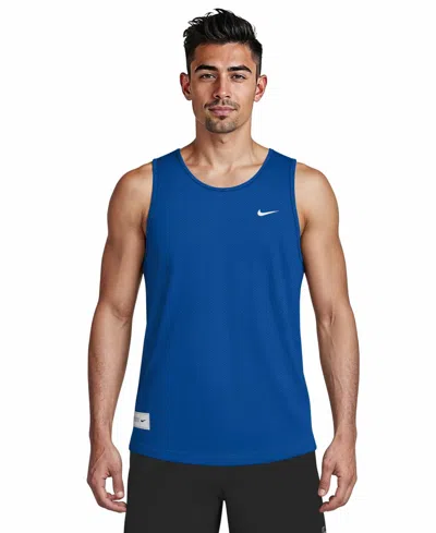 Nike Men's Mesh Sleeveless Tank Swim Top In Blue