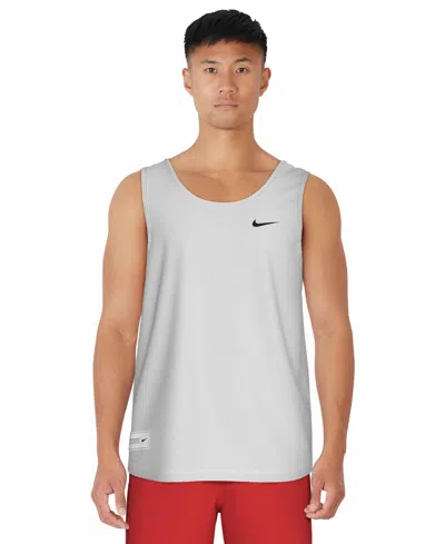 Nike Men's Mesh Sleeveless Tank Swim Top In Gray