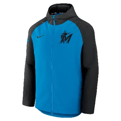 Nike Men's Miami Marlins Authentic Collection Menâs  Therma Mlb Full-zip Jacket In Blue