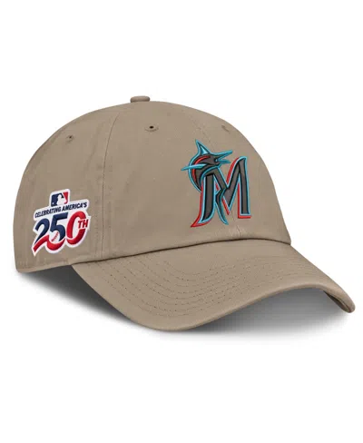 Nike Men's Miami Marlins Celebrating America's 250th Adjustable Baseball Cap In Brown