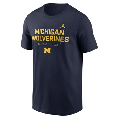 Nike Men's Michigan Courtside Basketball Jordan Brand Dri-fit College T-shirt In Animal Print