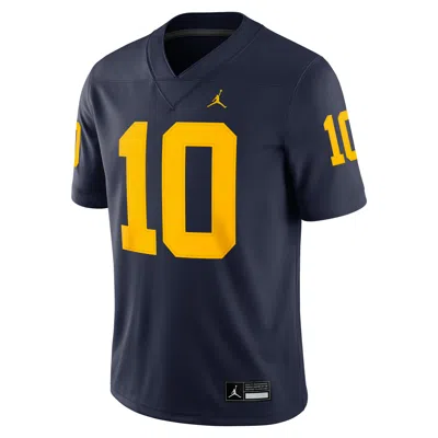 Nike Men's Michigan Menâs Jordan Brand Dri-fit College Game Jersey In Animal Print