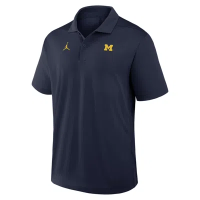 Nike Men's Michigan Primetime Victory Plus Jordan Brand Dri-fit College Polo In Blue