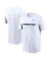 Nike Men's White Michigan State Spartans Primetime Legend Wordmark T-shirt In White