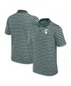 Nike Men's Michigan State Spartans Primetime Victory Striped Performance Polo In Green,white