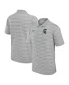 Nike Men's Michigan State Spartans Primetime Victory Striped Performance Polo In Pewter,white