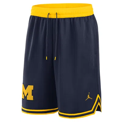 Nike Men's Michigan Wolverines Basketball  Brand Dri-fit College Shorts In Blue