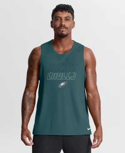 Nike Men's Midnight Green Philadelphia Eagles Kickoff Miler Dri-fit Tank Top In Multi