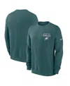 Nike Men's Midnight Green Philadelphia Eagles Primetime Club Fleece Pullover Sweatshirt In Green