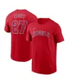 Nike Mike Trout Los Angeles Angels Fuse  Men's Mlb T-shirt In Red