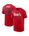 Nike Men's Mike Trout Red Los Angeles Angels City Connect Fuse Name Number T-shirt In Red