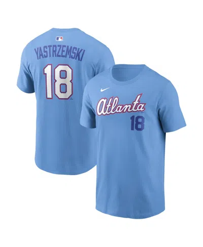 Nike Men's Mike Yastrzemskiâ Light Blue Atlanta Braves 2026 City Connect Name Number T-shirt