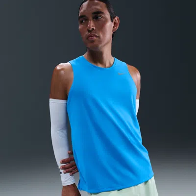 Nike Men's Miler Dri-fit Running Tank Top In Blue