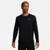 Nike Men's Miler Dri-fit Uv Long-sleeve Running Top In Black/reflective Silver