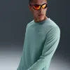 Nike Men's Miler Dri-fit Uv Long-sleeve Running Top In Green
