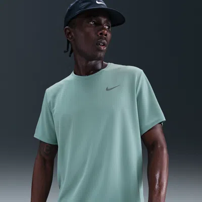 Nike Men's Miler Dri-fit Uv Short-sleeve Running Top In Blue
