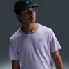 Nike Men's Miler Dri-fit Uv Short-sleeve Running Top In Purple