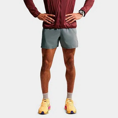 Nike Men's Miler Dri-fit 5" Brief-lined Running Shorts In Green