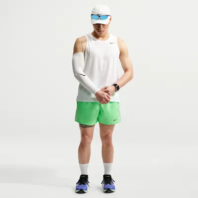 Nike Men's Miler Dri-fit 5" Brief-lined Running Shorts In Green