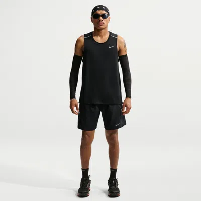 Nike Men's Miler Dri-fit 7" Brief-lined Running Shorts In Black