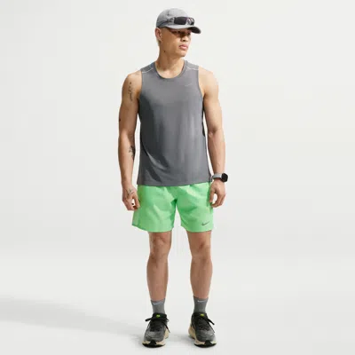 Nike Men's Miler Dri-fit 7" Brief-lined Running Shorts In Green