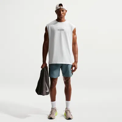 Nike Men's Miler Dri-fit 7" Brief-lined Running Shorts In Grey