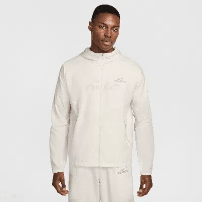 Nike Men's Miler Flash Water-repellent Running Jacket In White