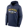 Nike Men's Milwaukee Brewers 2025 Postseason Authentic Collection Menâs  Therma Mlb Pullover Hoodie In Animal Print