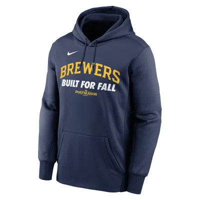 Nike Men's Milwaukee Brewers 2025 Postseason Authentic Collection Menâs  Therma Mlb Pullover Hoodie In Animal Print