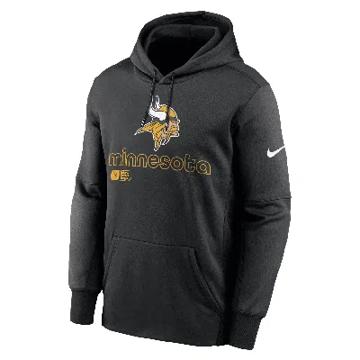 Nike Men's Minnesota Vikings Menâs  Therma Nfl Pullover Hoodie In Black