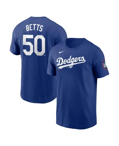 Nike Men's Mookie Betts Royal Los Angeles Dodgers 2025 Mlb World Tour: Tokyo Series Name Number T-shirt