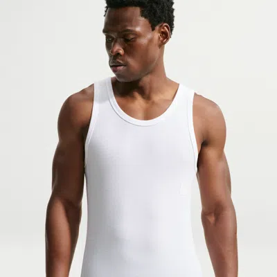 Nike Men's N.a.c. Dri-fit Ribbed Tank Top In White