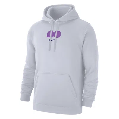 Nike Men's Naomi Osaka Club Fleece Pullover Tennis Hoodie In White