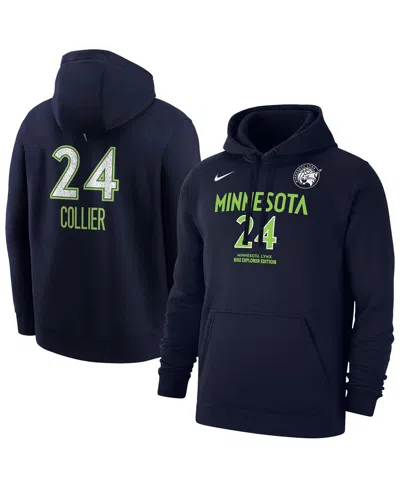 Nike Men's Napheesa Collier Navy Minnesota Lynx Explorer Edition Name Number Pullover Hoodie In Blue