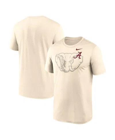 Nike Natural Alabama Crimson Tide Campus Shadow Legend Performance T-shirt In Neutral
