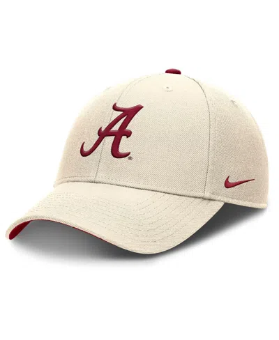 NIKE MEN'S NATURAL ALABAMA CRIMSON TIDE RISE PRIMETIME PERFORMANCE TRUCKER ADJUSTABLE HAT