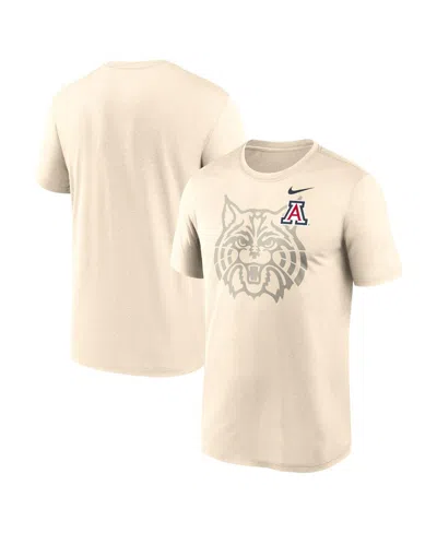 NIKE MEN'S NATURAL ARIZONA WILDCATS CAMPUS SHADOW LEGEND PERFORMANCE T-SHIRT