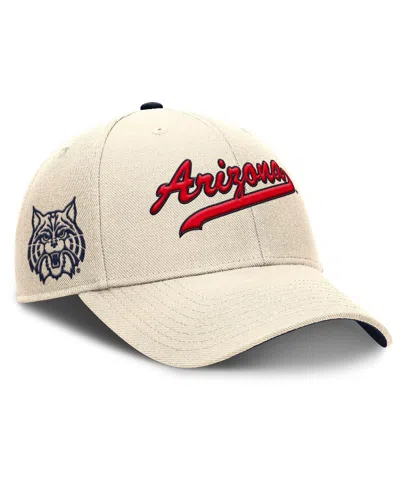 NIKE MEN'S NATURAL ARIZONA WILDCATS PRIMETIME RISE ADJUSTABLE HAT