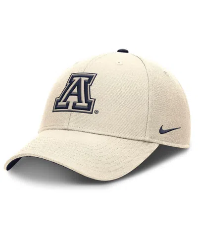 NIKE MEN'S NATURAL ARIZONA WILDCATS RISE PRIMETIME PERFORMANCE TRUCKER ADJUSTABLE HAT
