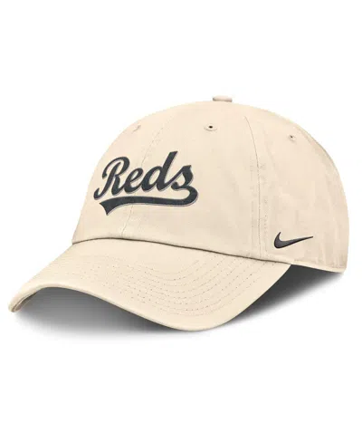 Nike Natural Cincinnati Reds Camo Pack Club Adjustable Hat In Brown