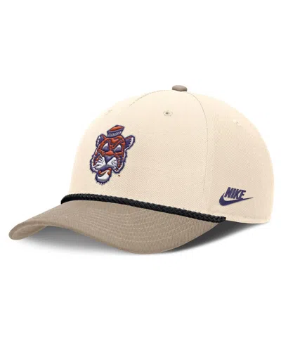 Nike Men's Natural Clemson Tigers Rise Legacy Throwback Logo Adjustable Hat In Brown