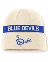 Nike Natural Duke Blue Devils Peak Primetime Utility Cuffed Knit Hat In Neutral