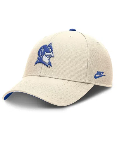 Nike Men's Natural Duke Blue Devils Rise Legacy Adjustable Hat In Brown