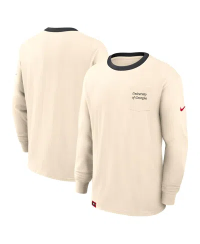 Nike Natural Tennessee Volunteers Athletic Prep Max90 Pocket Logo Long Sleeve T-shirt In Neutral