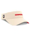 Nike Men's Natural Georgia Bulldogs Primetime Ace Adjustable Visor Hat In Natural