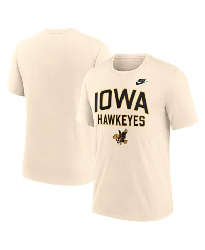Nike Men's Natural Iowa Hawkeyes Legacy Campus Bold Tri-blend T-shirt In Neutral